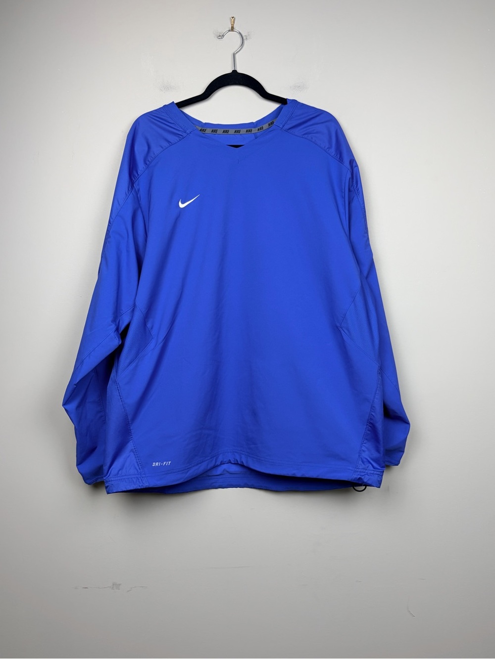 Nike Dri-FIT Mens XL‎ Blue Long Sleeve Training Pullover Wind Shirt 453353-493